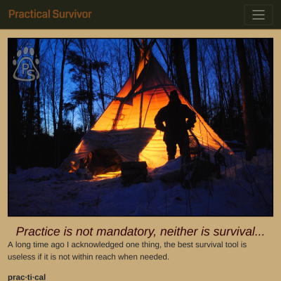 Cover image from Practical Survivor website